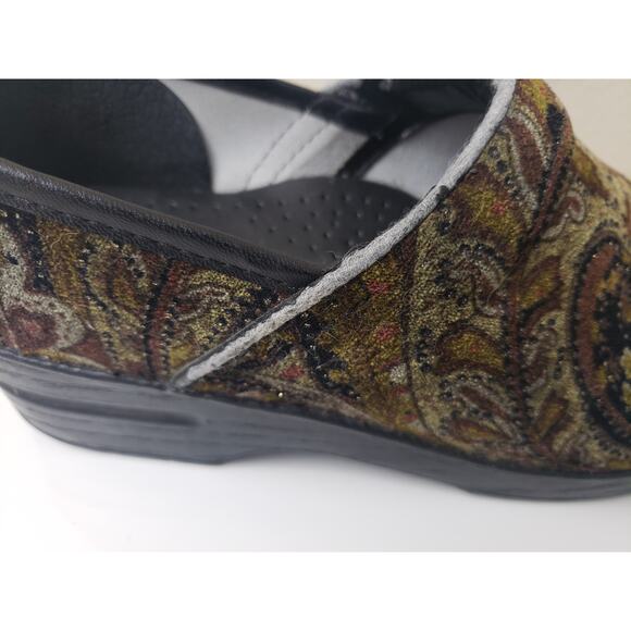 Dansko Vegan Womens Shoes Size 39 Paisley Pro Tapestry Velvet Clogs Nurse Work - Picture 4 of 10